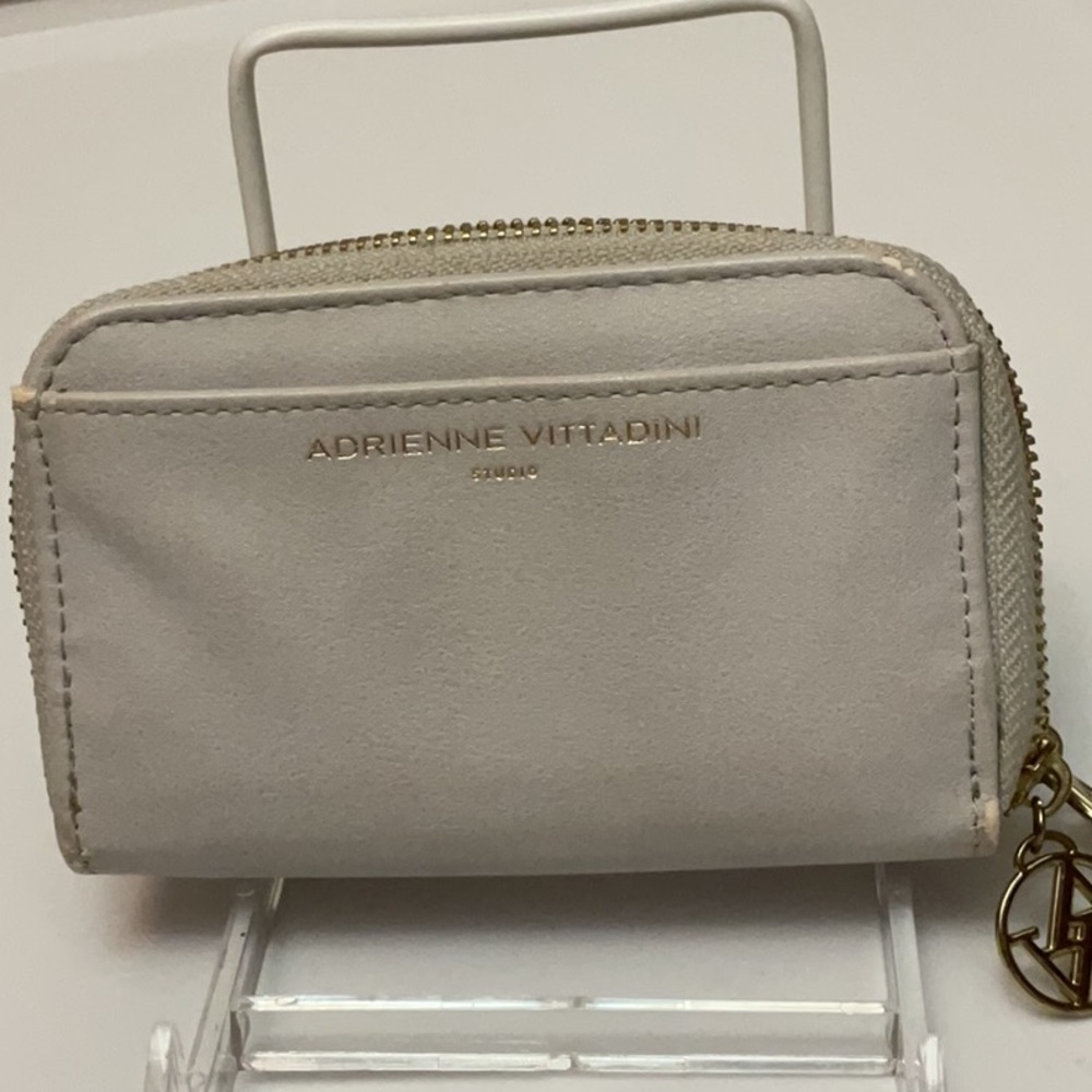 Adrienne Vittadini Studio Dual Zip Pocket Wallet, Gray